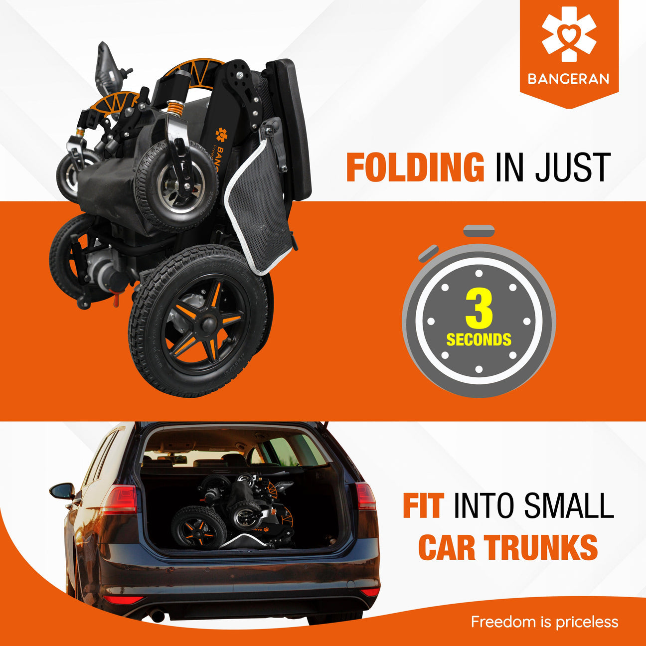 Mammoth-Extra Reinforced Aircraft Grade Aluminum Alloy Frame Folding Electric Wheelchair