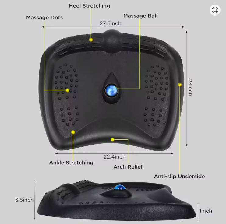 Anti-Fatigue Standing Desk Mat with Massage Roller Ball and Points
