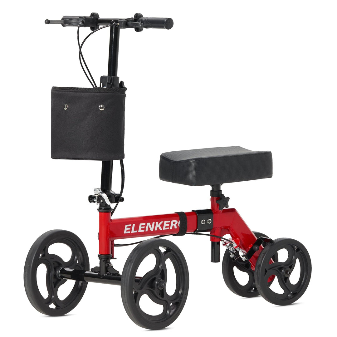 ELENKER YF-9003C Steerable Knee Walker Deluxe Medical Scooter for Foot Injuries Compact Crutches Alternative