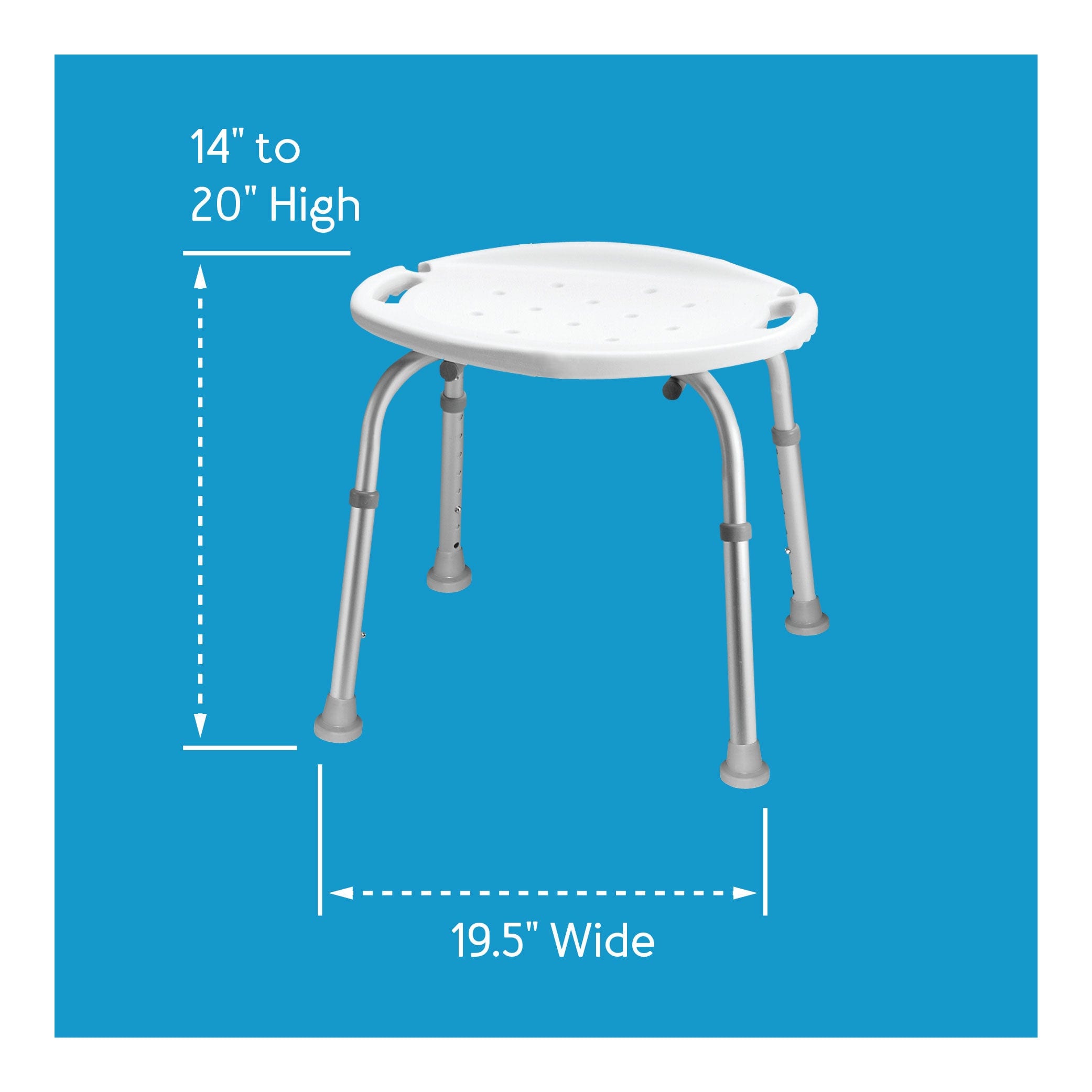 Bath & Shower Seat W/o Back Adjustable  Carex(non-retail)