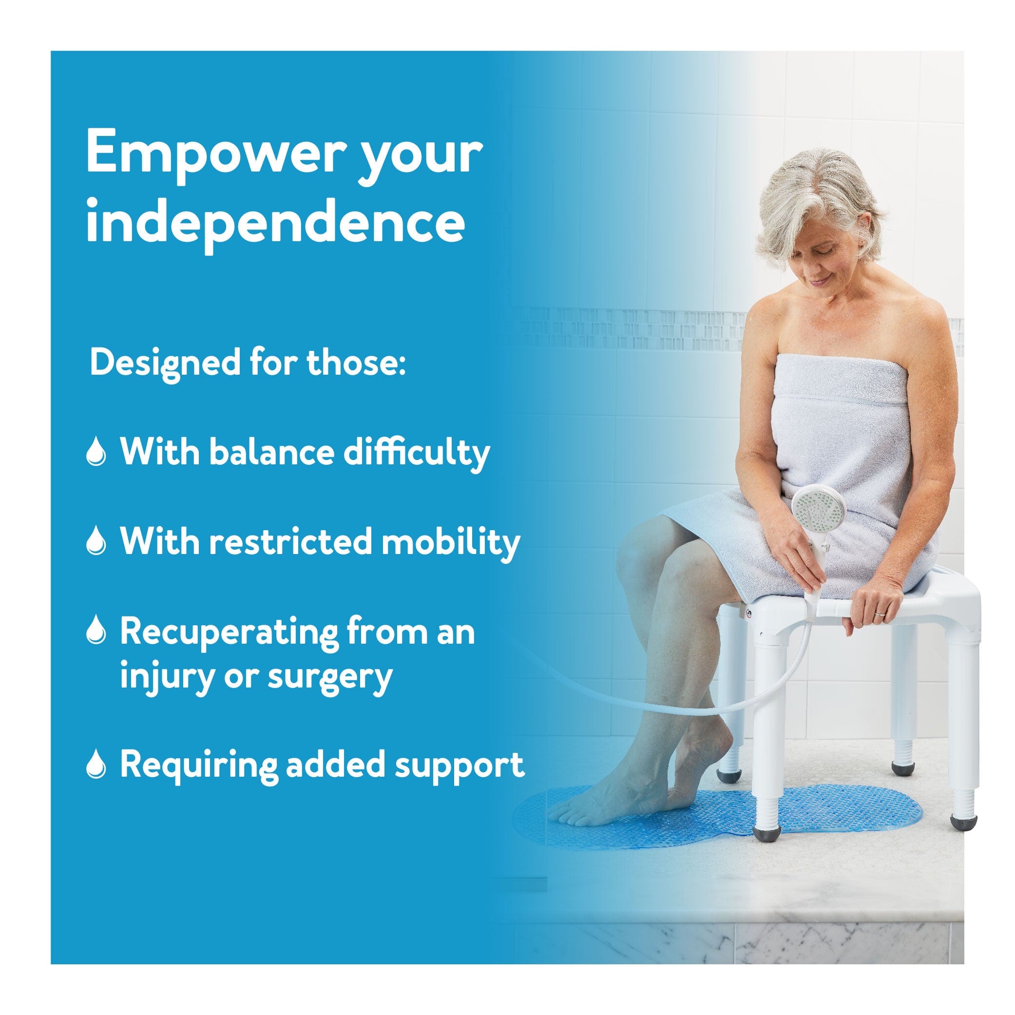 Carex Universal Bath Seat without Back