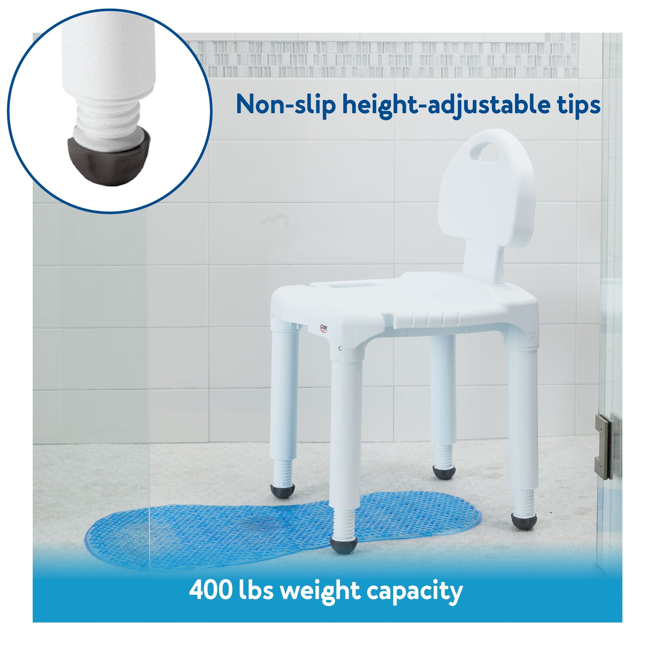 Bath Bench Composite W/ Back Knocked-down  -carex