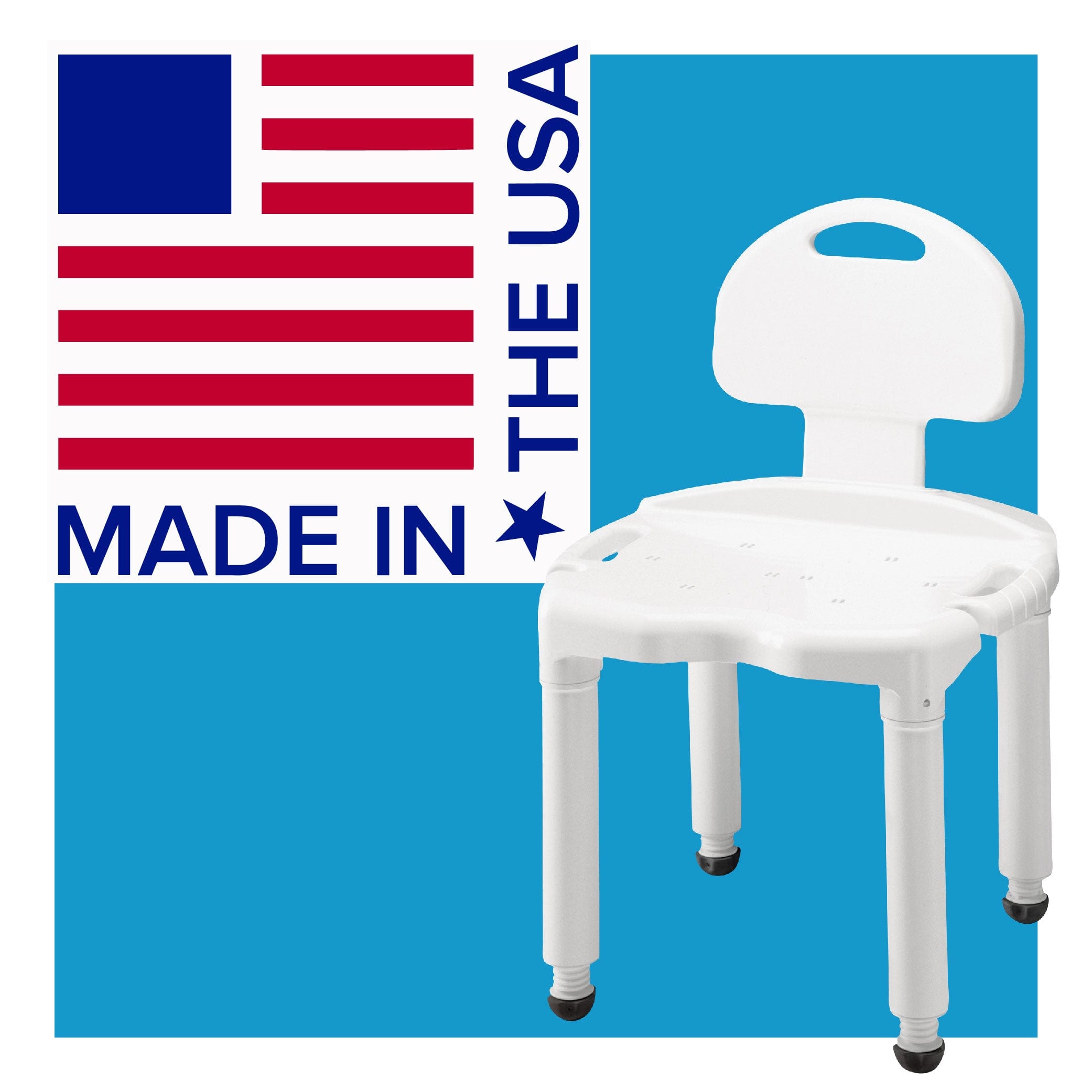 Bath Bench Composite W/ Back Knocked-down  -carex