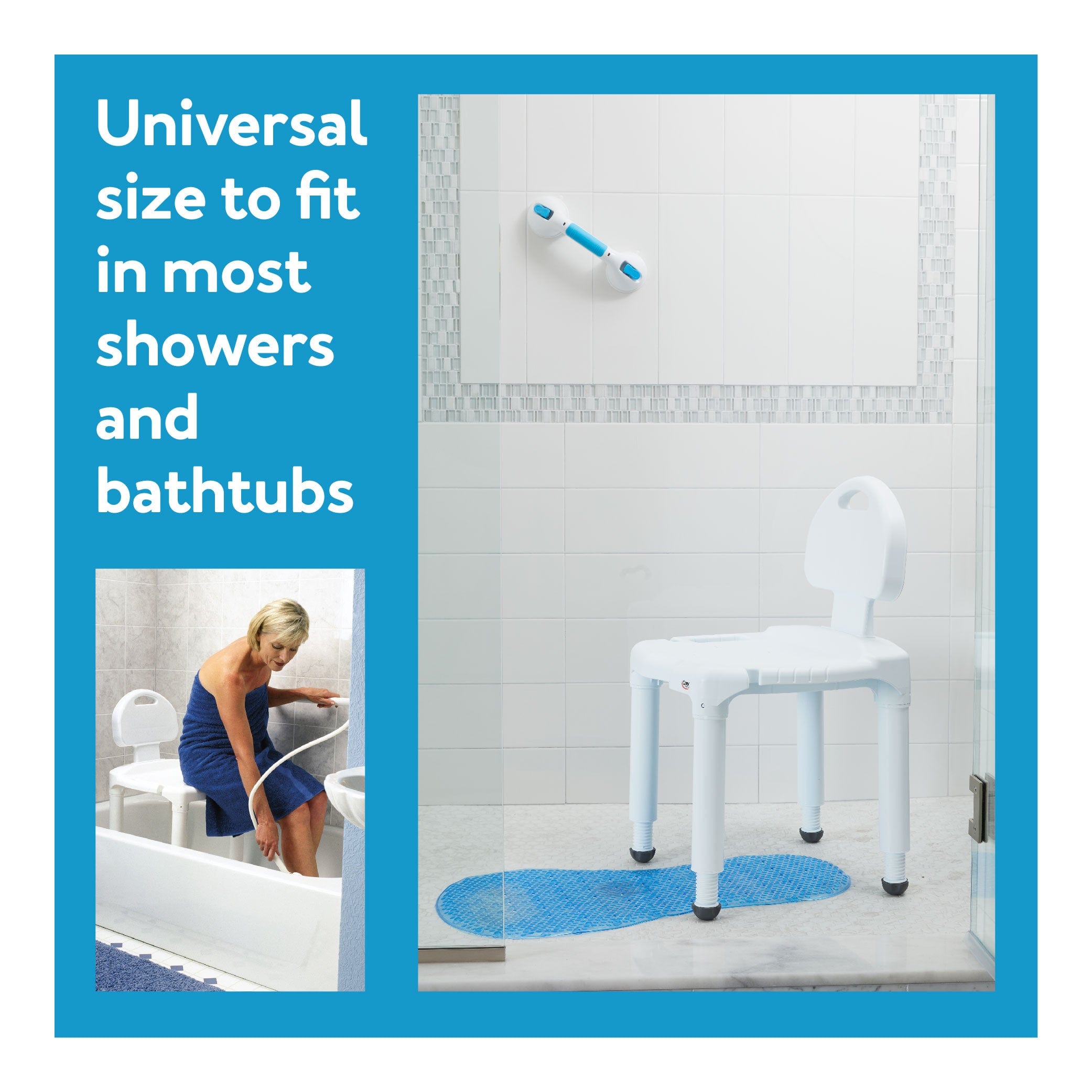 Bath Bench Composite W/ Back Knocked-down  -carex