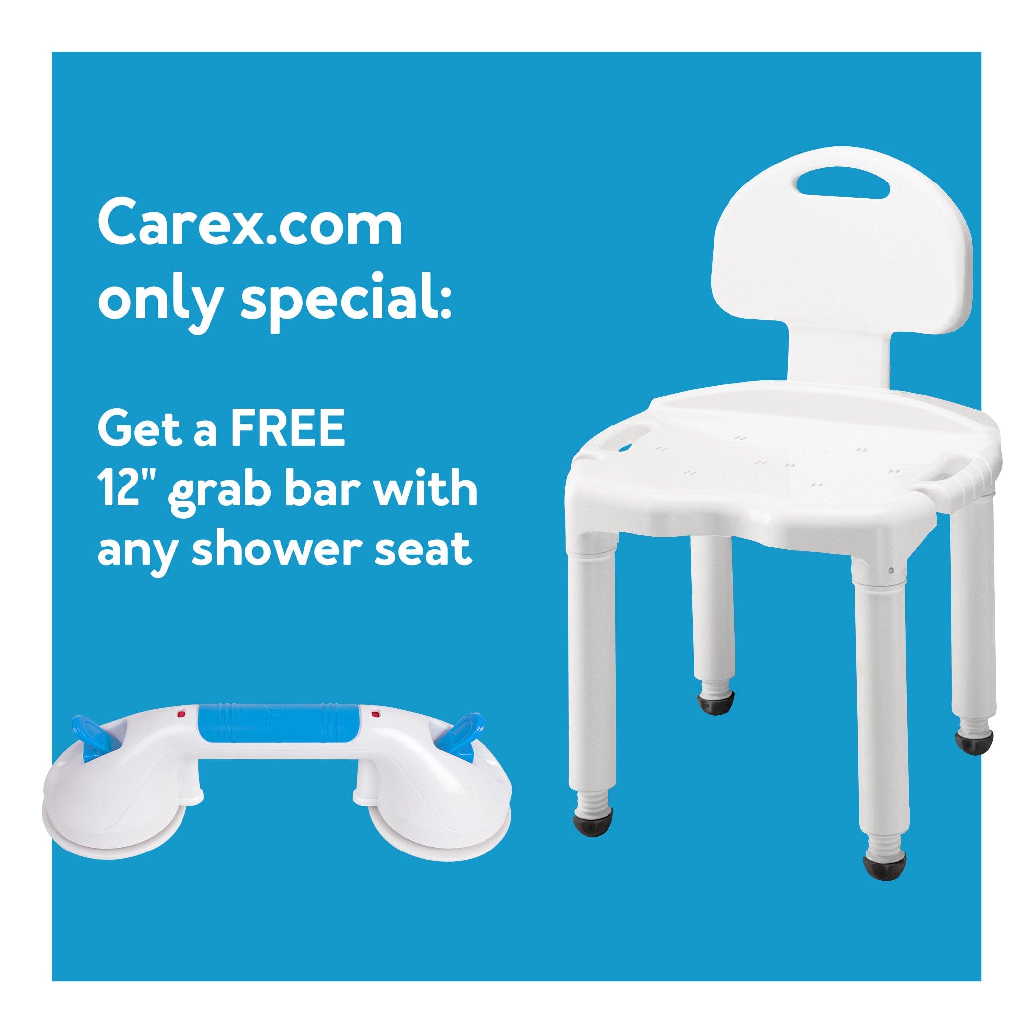 Bath Bench Composite W/ Back Knocked-down  -carex