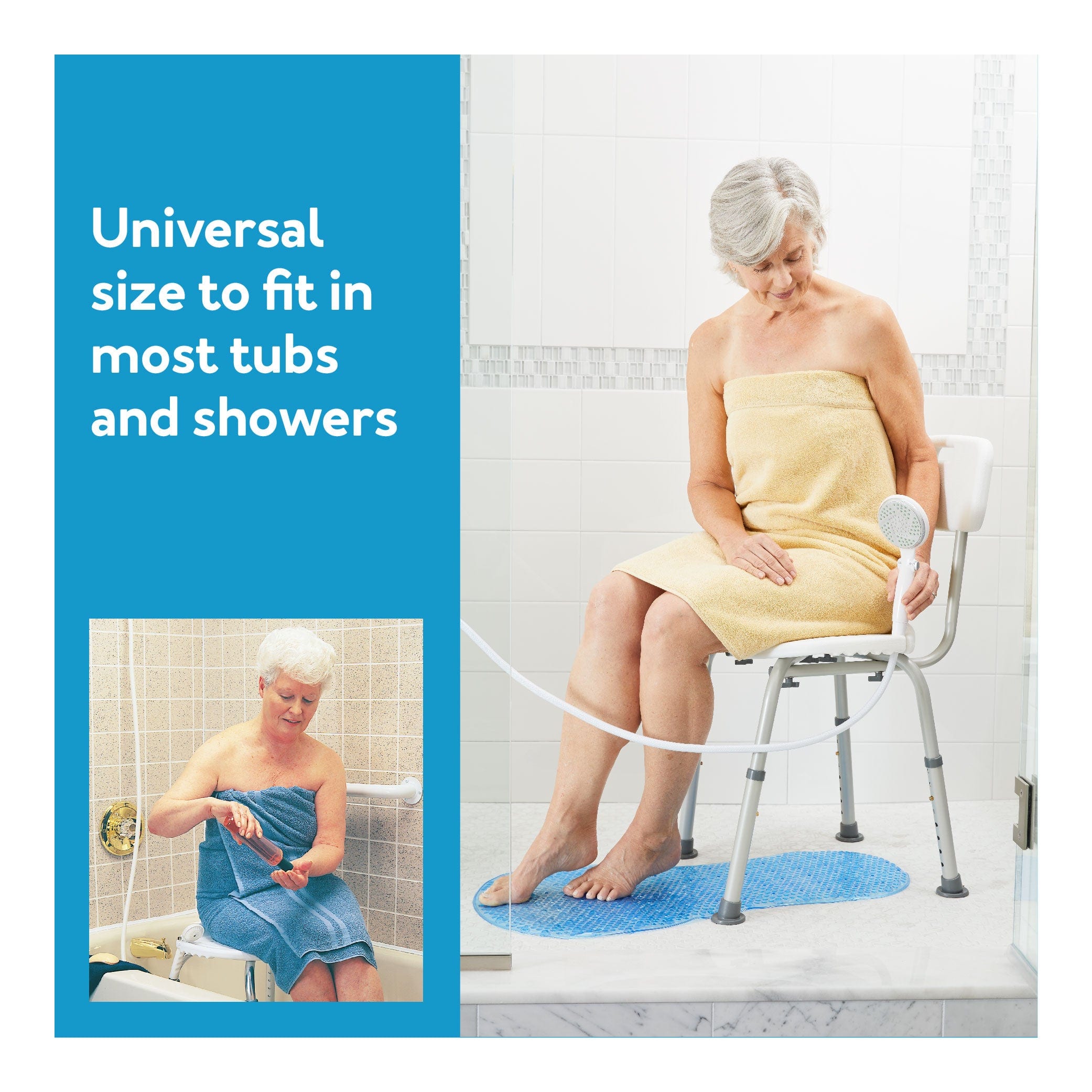 Carex Adjustable Bath & Shower Seat with Back