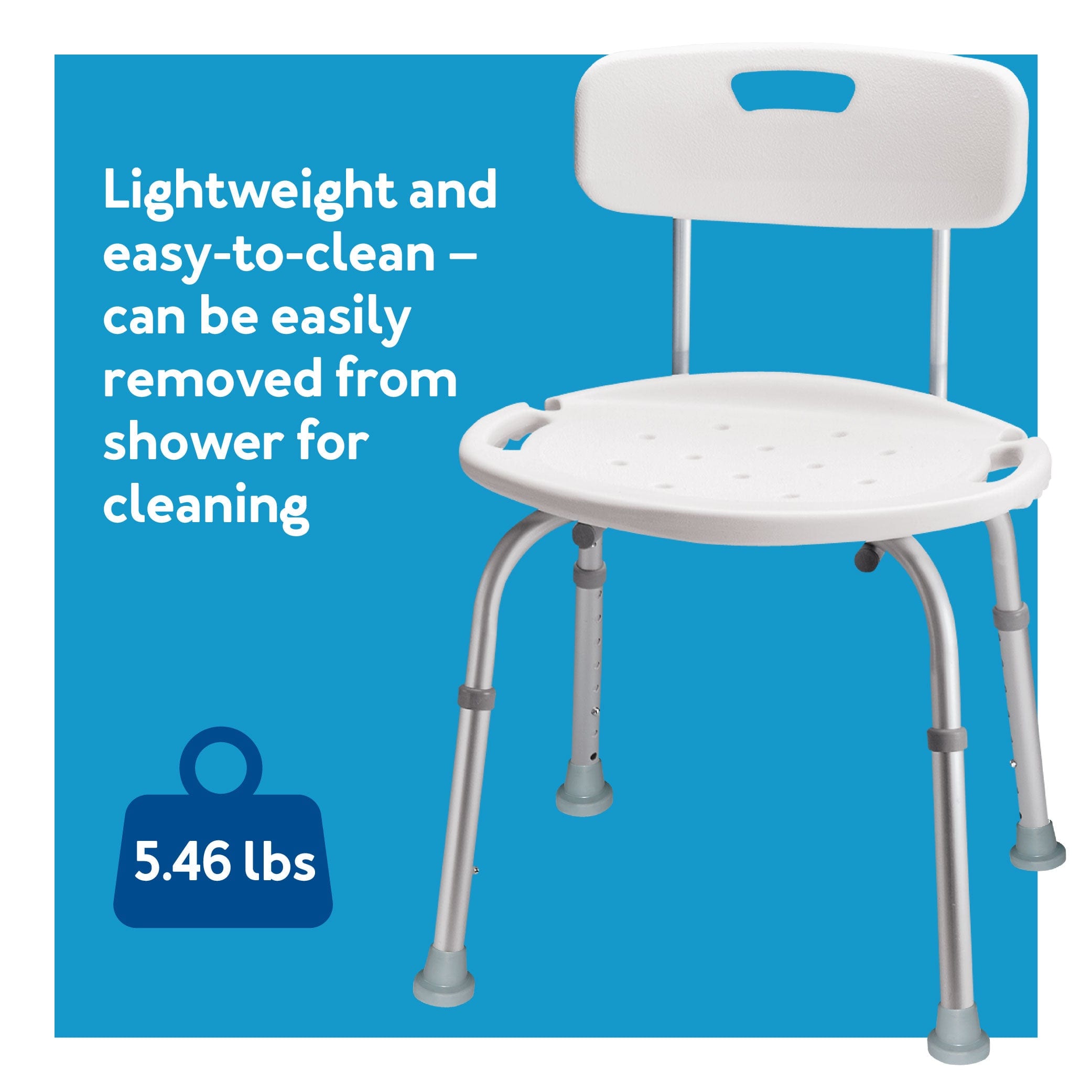 Carex Adjustable Bath & Shower Seat with Back