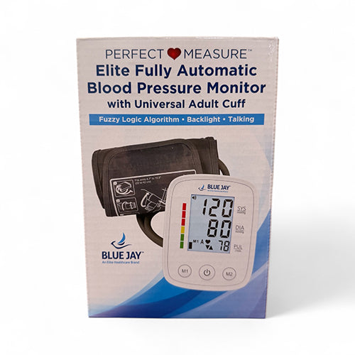 BlueJay Perfect Measure Elite Fully Automatic Talking Blood Pressure Monitor – Accurate Readings, User-Friendly Design, Ideal for Home Health Monitoring.
