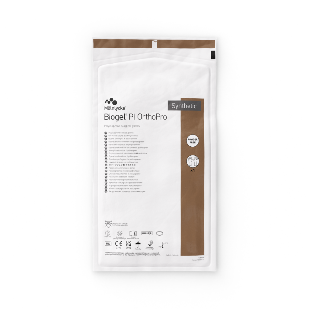 biogel pi orthopro polyisoprene surgical glove size 7 5 brown biogel pi orthopro surgical glove mk798915bx