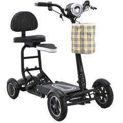 dragon mobile lightweight foldable 4 wheels mobility scooter with double seat