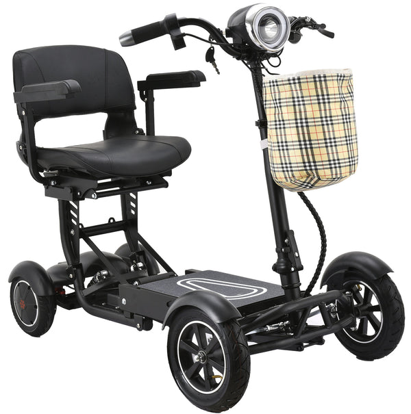 dragon mobile ex lightweight foldable 4 wheels mobility scooter with double seat