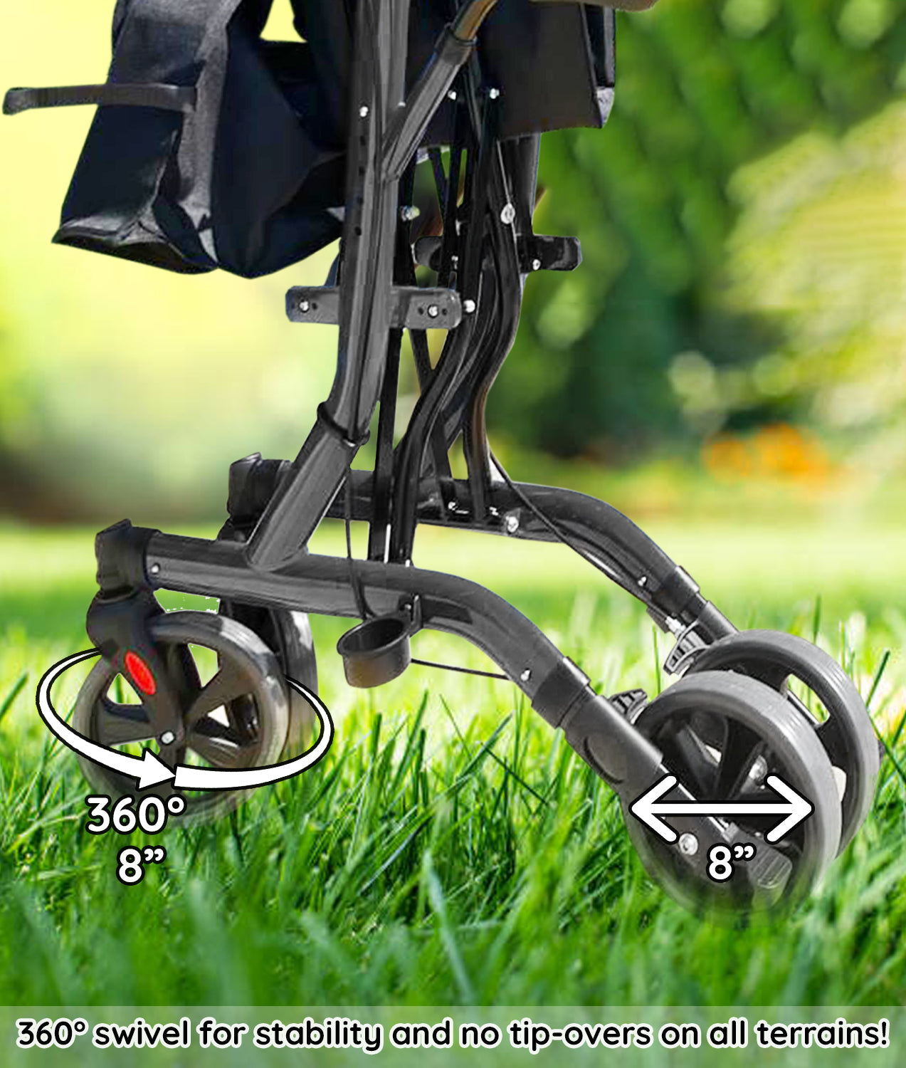 BreezeStride 4 Wheel Rolling Mobility Rollator
