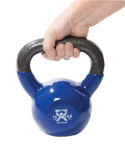 Kettlebell Vinyl Coated Weight Red  7.5lb  8  Diameter