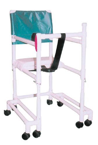 Walker Pvc W/ht Adj Arms & & Seat-tall-w/outriggers