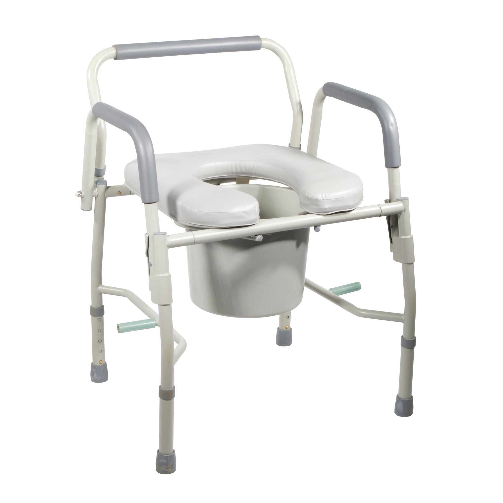 Commode Drop-arm Kd W/padded Open-front Seat  Tool-free - All Care Store 