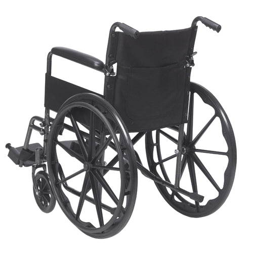 Wheelchair 18   W/fixed Full Arms & Swingaway Det Footrests - All Care Store 