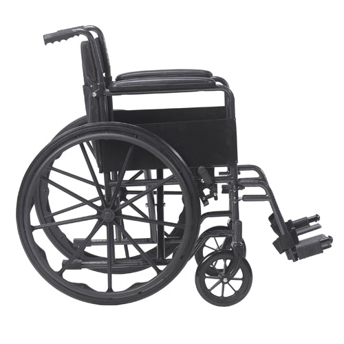 Wheelchair 18   W/fixed Full Arms & Swingaway Det Footrests - All Care Store 