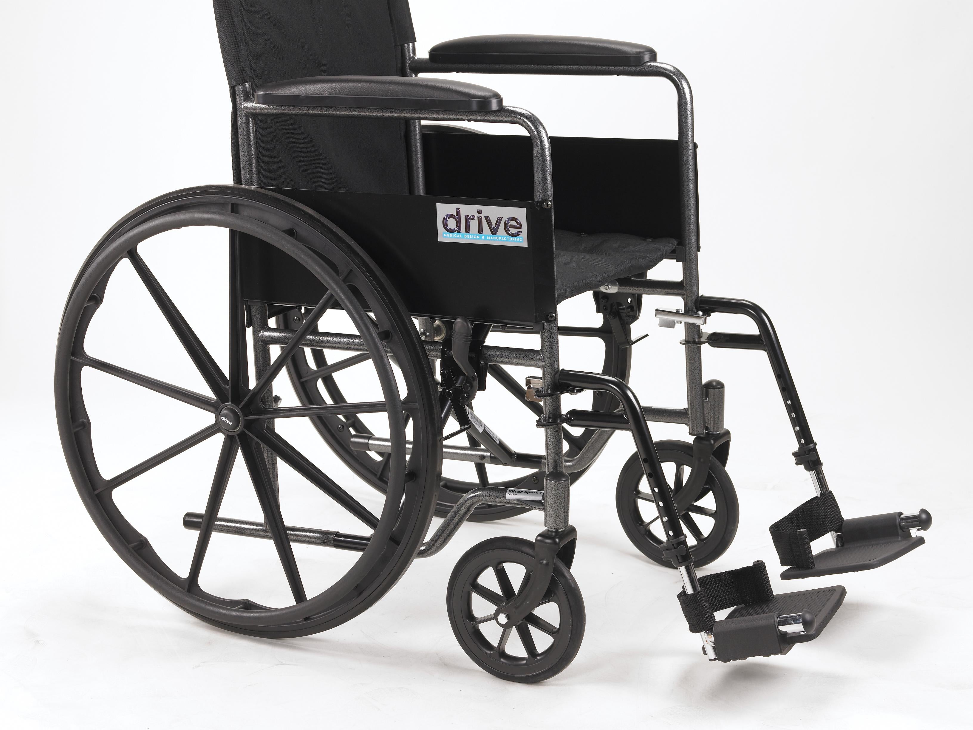 Wheelchair 18   W/fixed Full Arms & Swingaway Det Footrests - All Care Store 