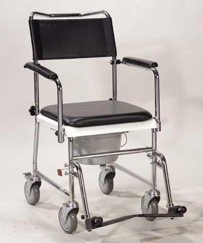 Wheelchair - Transport With Comm Open  Drop-arm  Assembled