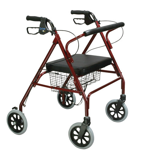 Drive Medical Rollator Oversize With Loop Bk Blue Bariatric Steel