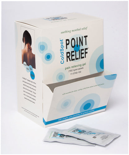 Point Relief Coldspot Pain Gel  Dispenser W/100 5gm Packs