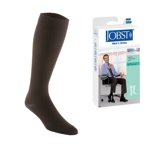 Jobst Men's Dress Socks 8-15 Mmhg Brown Large