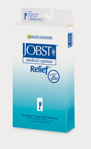 Jobst Relief 20-30 Thigh-hi Closed-toe Beige Medium (pair)