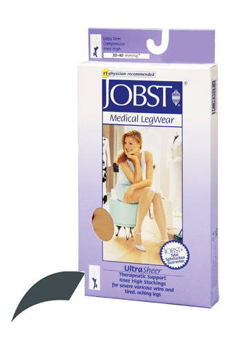 Jobst Ultrasheer 30-40mmhg Knee Hi Large (pr) Antracite