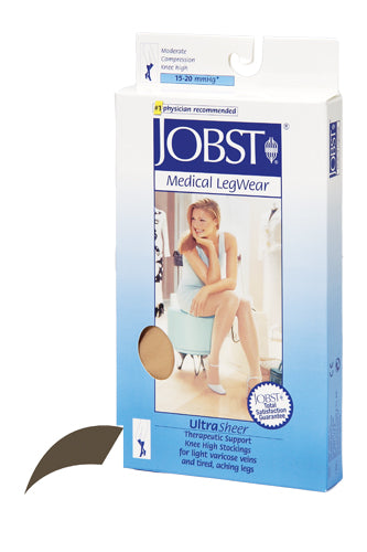 Jobst Ultrasheer 15-20mmhg Knee Hi Small (pr) Espresso