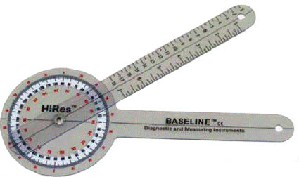 Baseline Hires Goniometer 12  Plastic 360 Degree