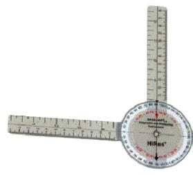 Baseline Hires Goniometer 8  Plastic 360 Degree