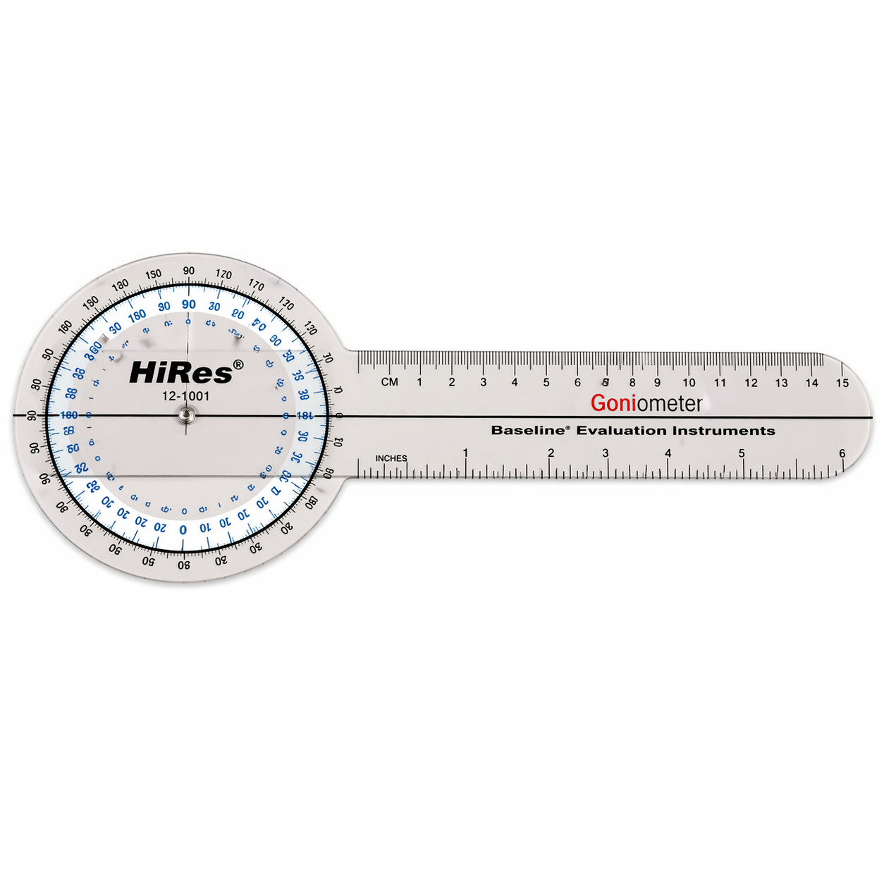 Baseline Hires Goniometer 6  Plastic 360 Degree