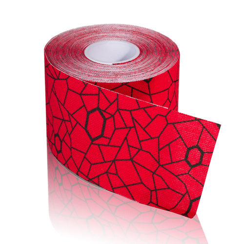 Cinta kinesiológica Theraband, rollo estándar, 2 x 16.4 pies, color rojo intenso y negro