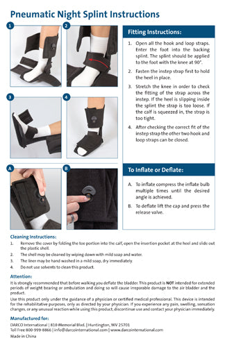 Night Splint  Black  Small Plantar-fascitis  Darco - All Care Store 