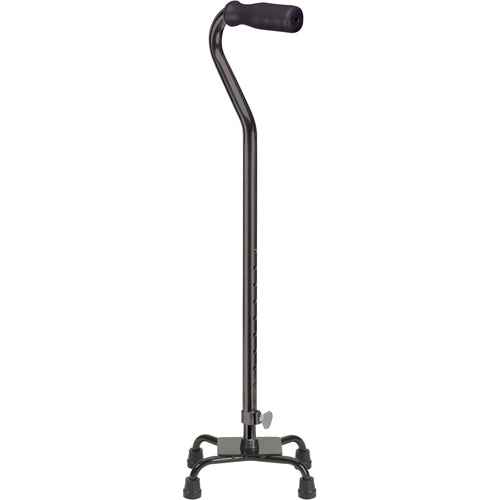 Quad Cane-small Base Black With Foam Grip - All Care Store