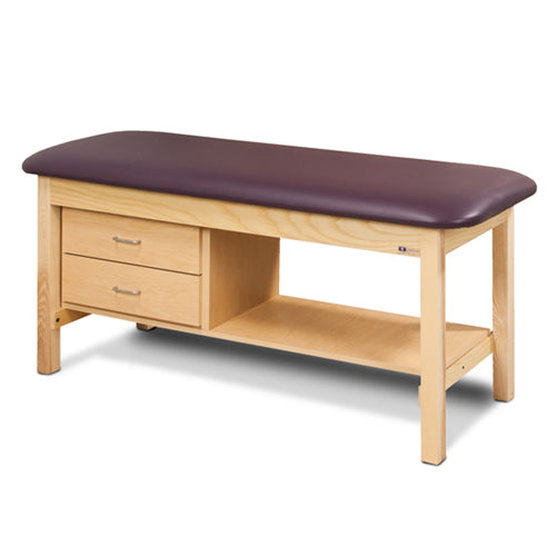 Flat Top Classic Series Treatment Table Shelf &drawers