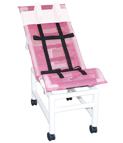 Bath Chair Lg Pvc Reclining W/ Base & Casters