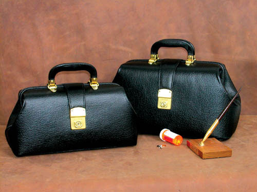 Intern/student Physician Bag 14  Black Leather