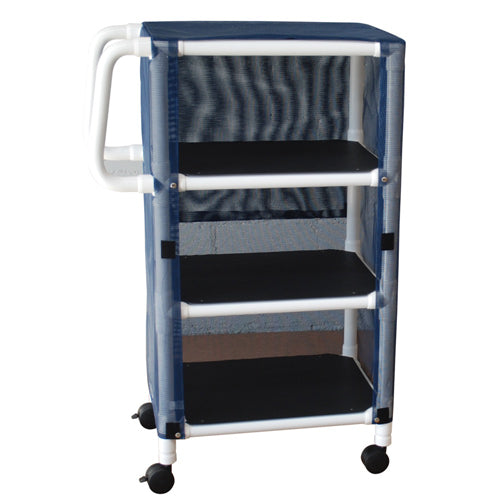 Pvc Supply Cart W/ Ergonomic Handles- Wt Cap: 75lbs./shelf