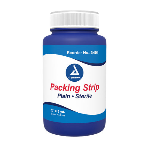 Packing Strips Plain Gauze 1/4  X 5 Yards (each)
