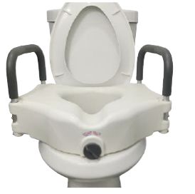 Raised Toilet Seat With Lock & Arms  Blue Jay  Retail  Each