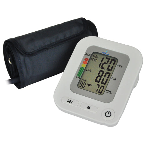Tensiómetro automático con brazalete extragrande y 4 baterías AA