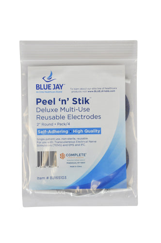 Reusable Electrodes  Pack/4 2  Round  Blue Jay Brand - All Care Store 