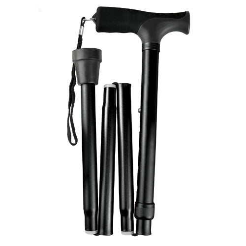 Cane Folding Blue Jay Black  Pistol Grip  33  - 37