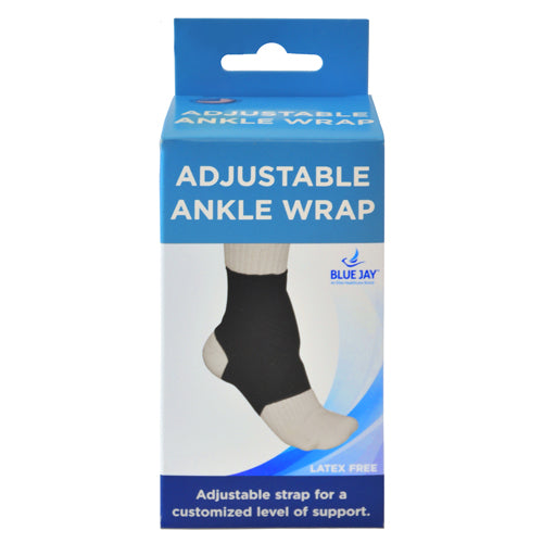 Blue Jay Adjustable Ankle Wrap Black  Large  9 -10 - All Care Store 