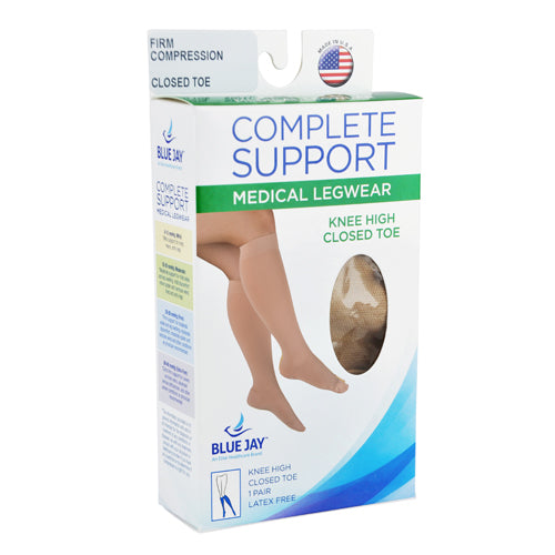 Firm Surg Wgt Stkngs 3x  Beige 20-30mmhg  Below Knee Clsd Toe - All Care Store 