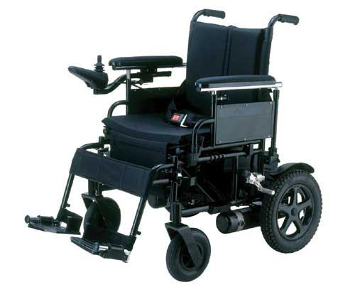 Cirrus Plus folding power wheelchair lightweight electric mobility chair front view