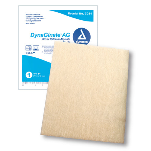 Dynaginate Ag Silver Calcium Alginate Dressing 4 X5  Bx/10   All Care Store