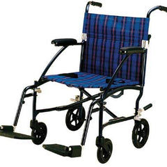Drive Medical Fly-lite Wheelchair with Swing-away Footrests ,8 Casters In Rear. 6 Casters In Front Wheels ,300 lbs Weight Capacity  ,DFL19BL
