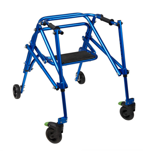 Klip  Walker  W/seat  Medium Blue  4-wheeled   (each)